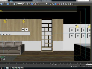 interno dell'appartamento Modello 3D
