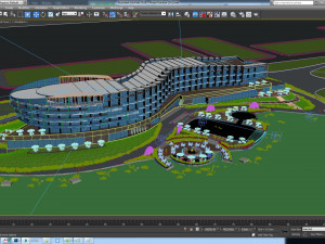 Hotel outdoor 3D Model
