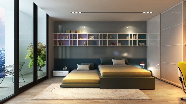 children bedroom 05 Modelo 3D .c4d .max .obj .3ds .fbx .stl .blend 