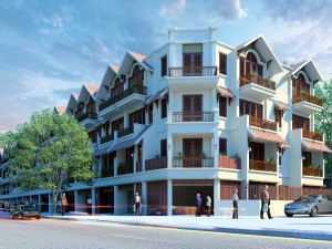 terraced-house collection Model 3D
