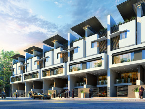 terraced-house collection Model 3D