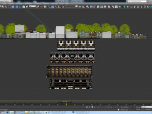 terraced-house collection Model 3D