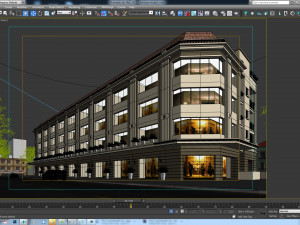 terraced-house collection Model 3D