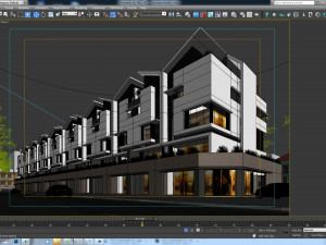 terraced-house collection Model 3D