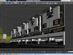 terraced-house collection 3D Model