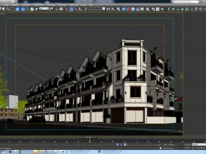 terraced-house collection 3D Model