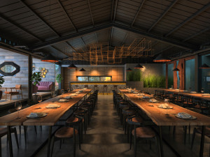 restaurant adat Modelo 3D