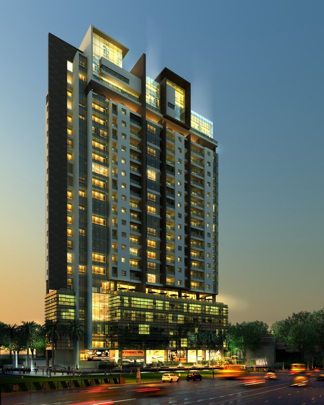 apartment building Modèle 3D .c4d .max .obj .3ds .fbx .stl .blend 