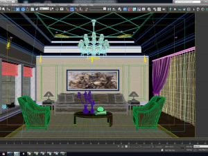 classic living room 3D Model