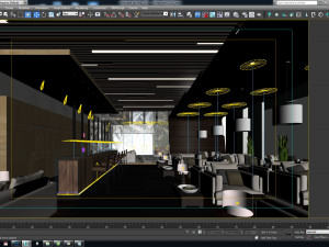 coffee lobby Model 3D
