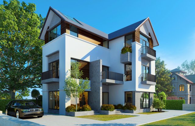 conhue house 3D Modell .c4d .max .obj .3ds .fbx .stl .blend 