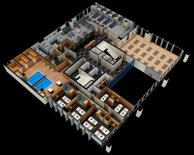 gn spa 3D Model .c4d .max .obj .3ds .fbx .stl .blend 