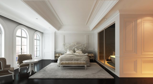 bedroom ht 3D Model .c4d .max .obj .3ds .fbx .stl .blend 
