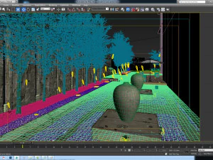 garden in spa center 3D Model