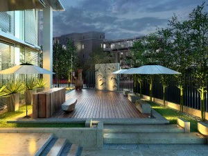 garden in spa center 3D Model