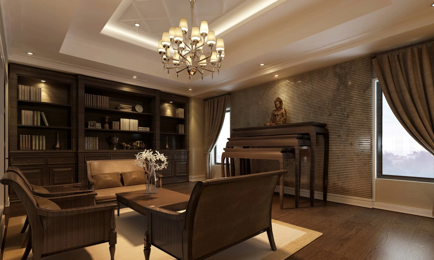 classic reading room 3D Model .c4d .max .obj .3ds .fbx .stl .blend 