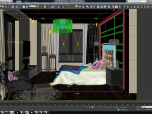 bedroom apartment 04 3D Модель