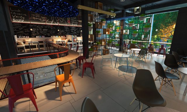 cafe vct2o1 3D Модель .c4d .max .obj .3ds .fbx .stl .blend 