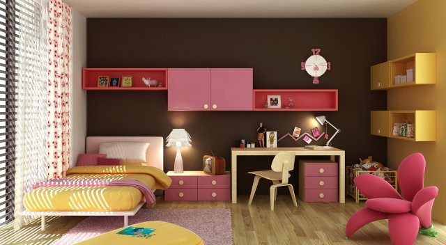 children room 01 3D Модель .c4d .max .obj .3ds .fbx .stl .blend 