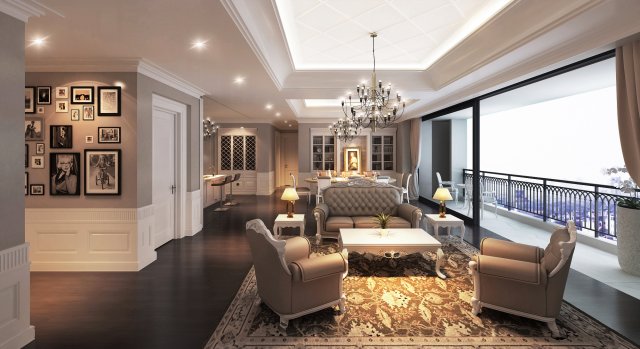 penthouse htbl 3D Модель .c4d .max .obj .3ds .fbx .stl .blend 