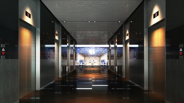 hqv lobby 3D Модель .c4d .max .obj .3ds .fbx .stl .blend 