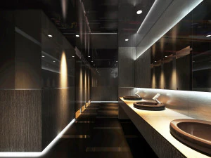 bagno del centro commerciale quartier generale Modello 3D