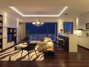 livingroom apartment 02 3D Model