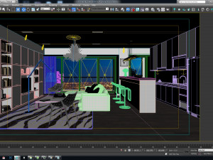 livingroom apartment 02 3D Model