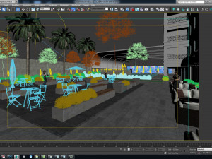 mfgarden cafe exterior 3Dモデル