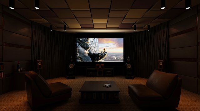 nd home theatre 3D Model .c4d .max .obj .3ds .fbx .stl .blend 