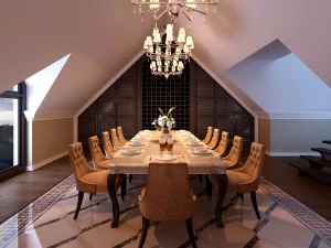 semiclassic dining room 3D Model