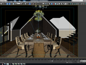 semiclassic dining room 3D Модель