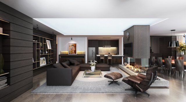 ht livingroom o2 3D 模型 .c4d .max .obj .3ds .fbx .stl .blend 