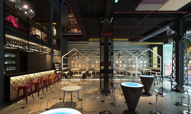vc cafe 3D Модель .c4d .max .obj .3ds .fbx .stl .blend 