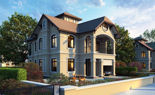 vp villa 3D Model .c4d .max .obj .3ds .fbx .stl .blend 