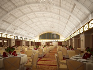 classic hall restaurant 3D Model
