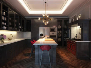 cozinha cl&aacute;ssica aq Modelo 3D