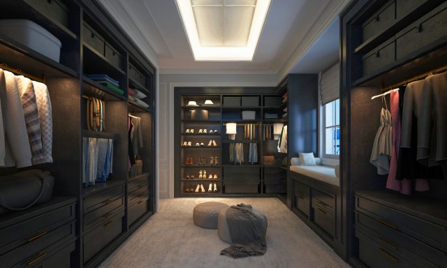 aq classic walk in wardrobe Modelo 3D .c4d .max .obj .3ds .fbx .stl .blend 