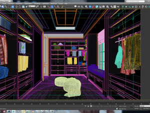aq classic walk in wardrobe Modelo 3D