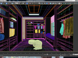 aq classic walk in wardrobe 3D Model