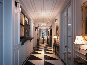 home hallway gallery Modello 3D