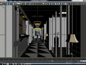 home hallway gallery Modello 3D