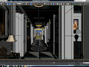 home hallway gallery Modello 3D