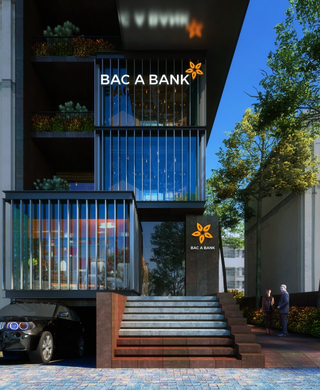 office building ba 3D Model .c4d .max .obj .3ds .fbx .stl .blend 