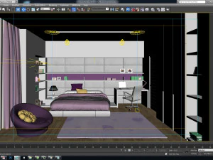 aq bedroom for girls 3D Model