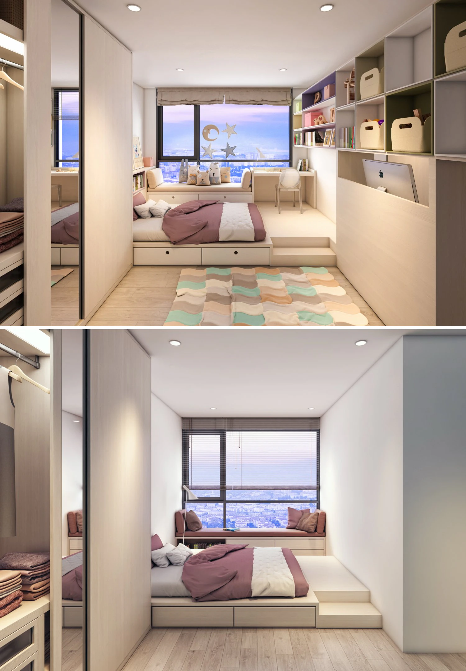 bedroom for sisters 3D Model .c4d .max .obj .3ds .fbx .stl .blend 