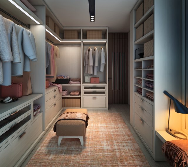 bk park hill walkin wardrobe 3D Model .c4d .max .obj .3ds .fbx .stl .blend 