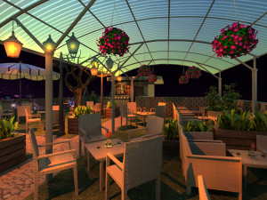 blue night coffee 02 3D Model