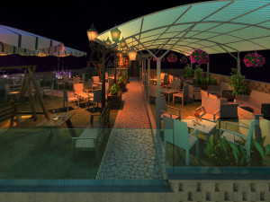 blue night coffee 02 3D Model