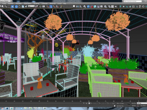 blue night coffee 02 3D Model